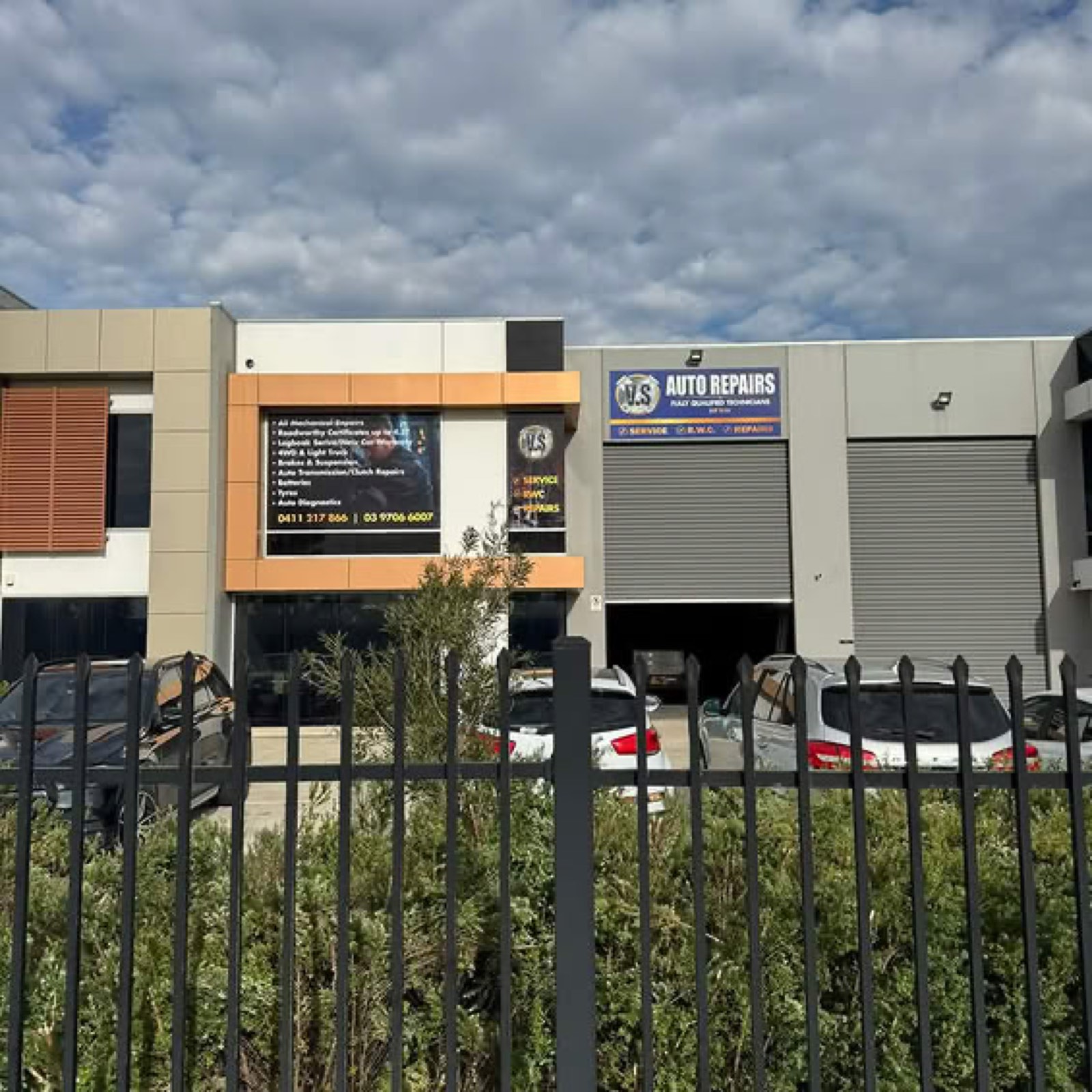 VS Auto Repairs shopfront at 2/114 Colemans Road, Carrum Downs